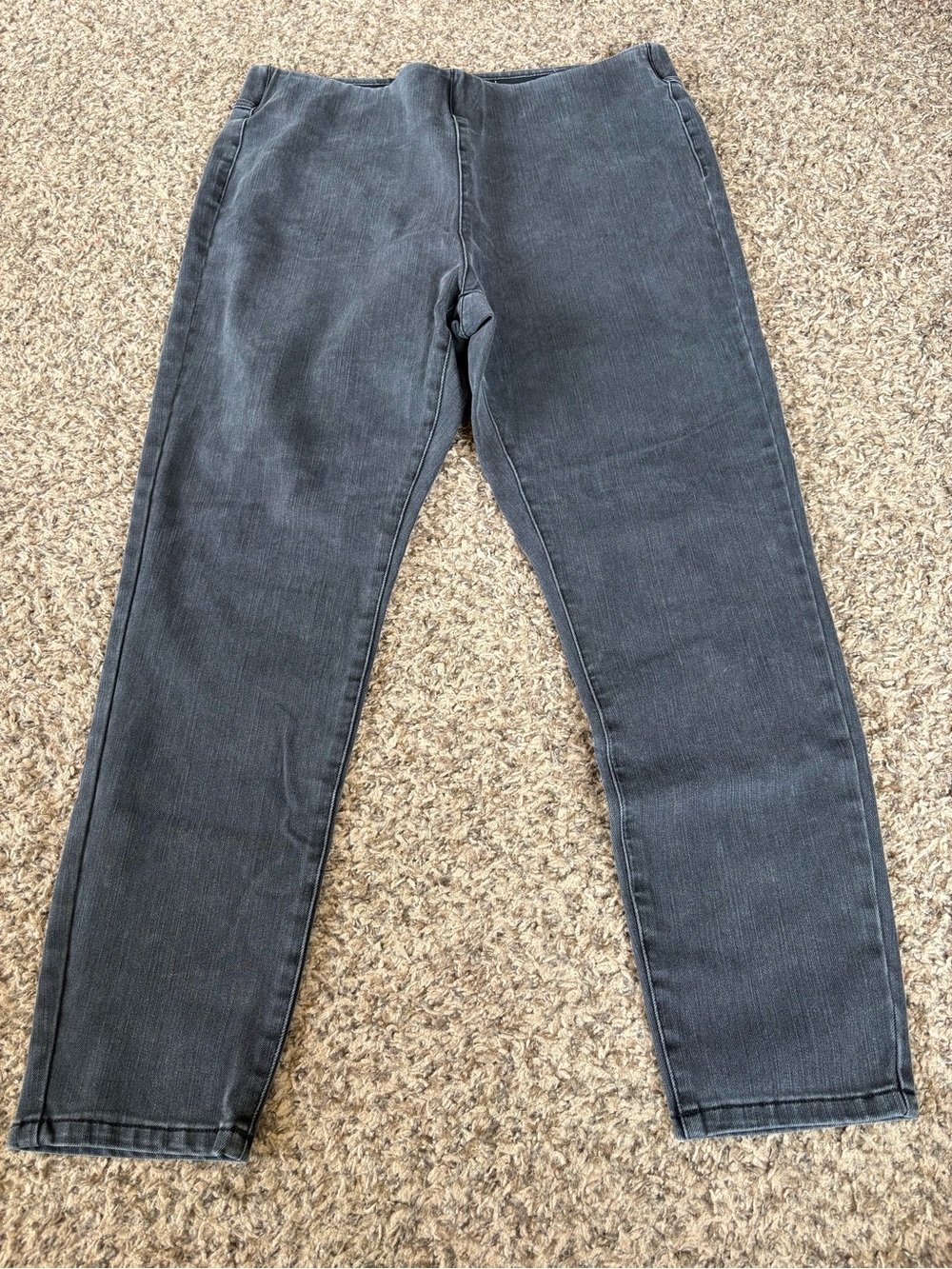 Soft Surroundings Straight Leg Jeans - Charcoal Gray